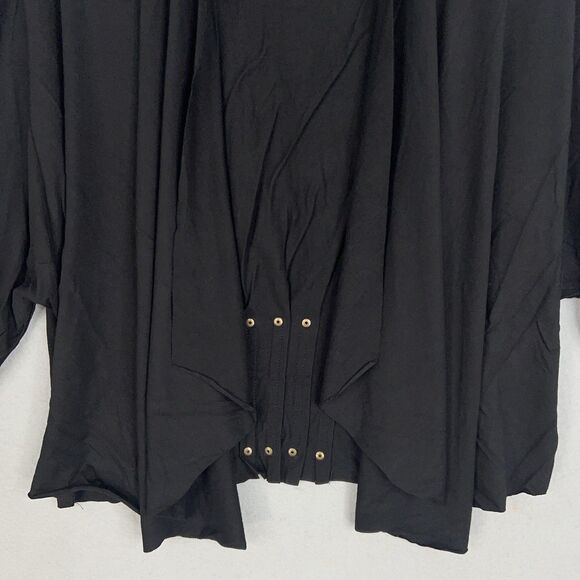 Testimony Los Angeles Cardigan Womens Small Black Drape Open Studded Jacket Y2K - Picture 3 of 12